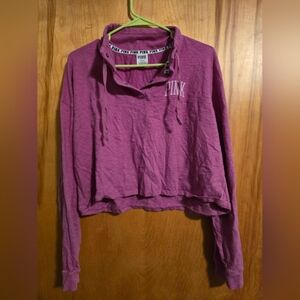 VS PINK Cropped Long Sleeve - Medium